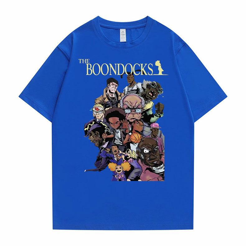 The Boondocks Huey and Riley Printed Tshirt Unisex Women Anime Cartoon Fashion Tshirt Funny Unisex T Shirts Male Hip Hop Streetwear