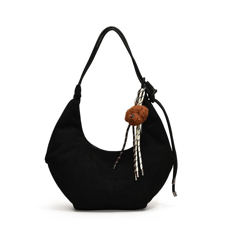 Ielgy Retro Suede Large Capacity Bag Simple Underarm Bag