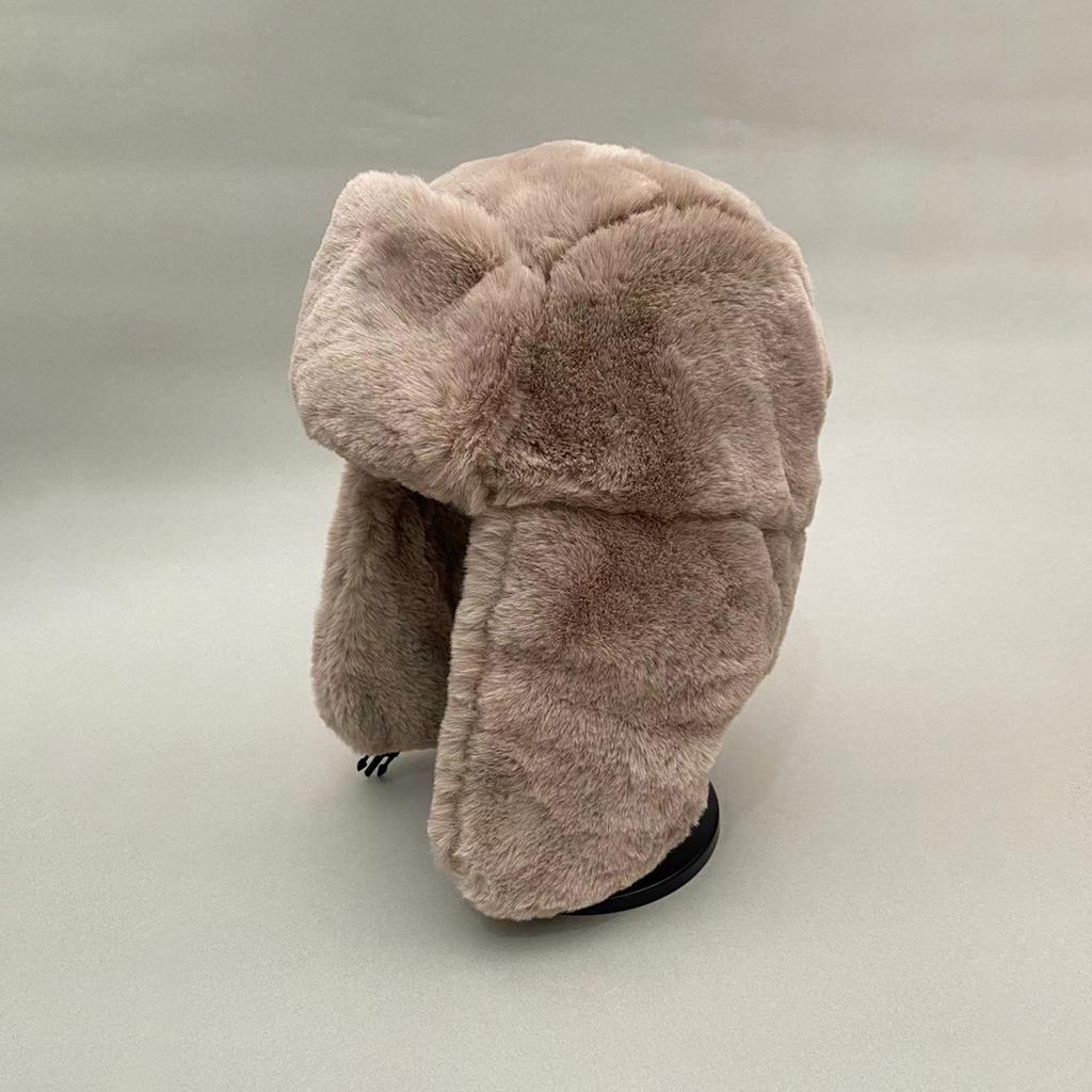 Зимняя теплая плюшевая шапка-пилот из искусственного меха со съемными ушными клапанами - Шапка-бини для женщин, для холодной погоды, катания на лыжах, сноуборде, пеших прогулок, зимняя шапка