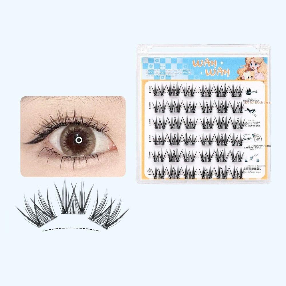 Sweet Self-adhesive Lash Clusters DIY False Eyelash Clusters Glue Free Fake Lashes  Makeup Tool