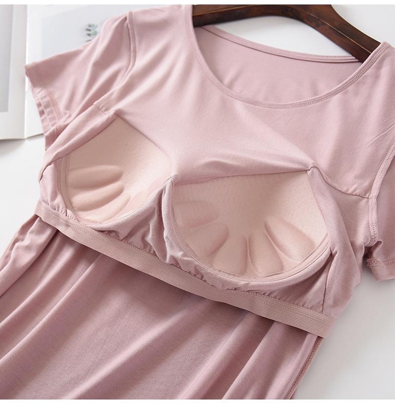 Женский топ из модала с короткими рукавами, утепленный, облегающий, с круглым вырезом, без бюстгальтера