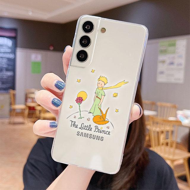 Прозрачный чехол для Samsung Galaxy S22 S20 FE S21 S10 S9 Plus Note 20 Ultra 10 Lite 9, мягкий чехол из ТПУ для телефона с рисунком маленького принца