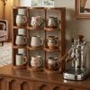 Large Capacity Multi-layer Cup Holder Space Saving Teacup Storage Rack 9 Grids Cup Holder  Bar