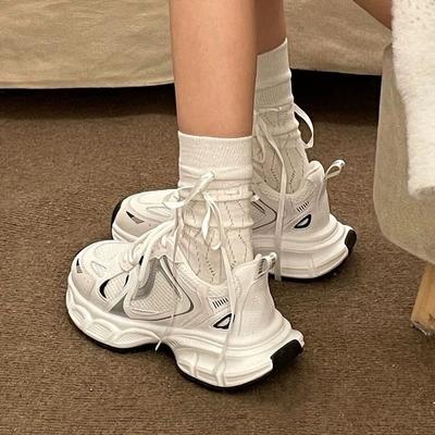 Модные легкие спортивные кроссовки для женщин, новая сетка, кампусный стиль, Форрест Гамп, папины, универсальные, повседневные, трендовые туфли