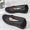 Женская мода милые легкие сетчатые дышащие весенние нескользящие туфли на плоской подошве женские классические удобные черные туфли ba301