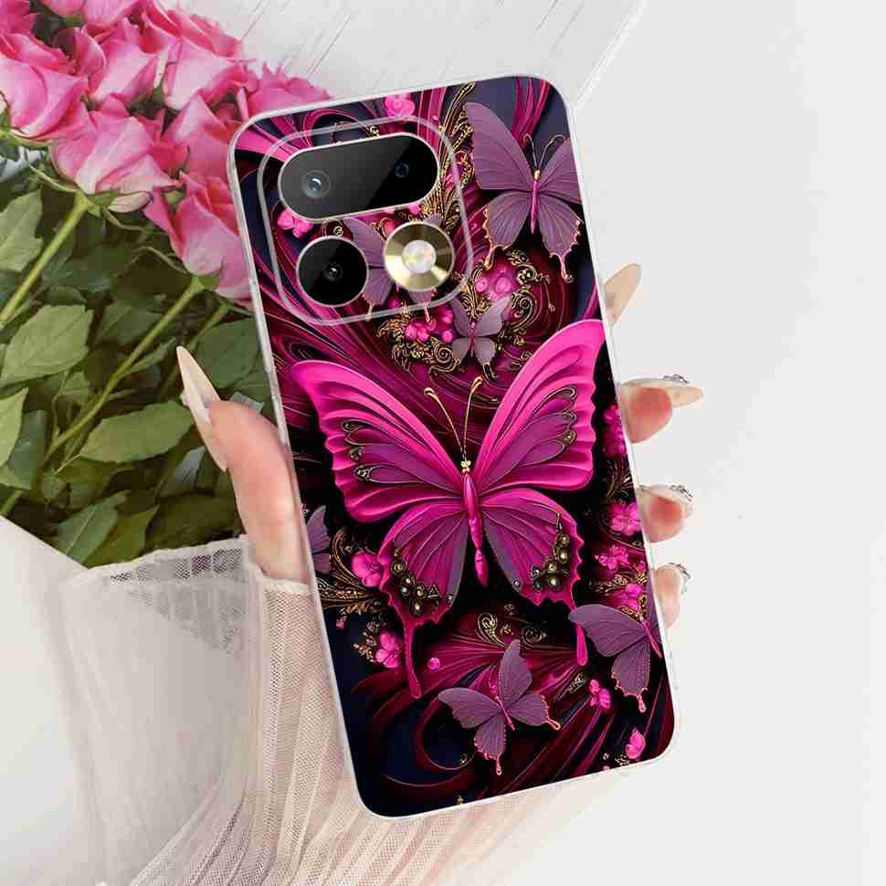 For Realme 16 Pro Plus 5G Case RMX5131 Bling Butterfly Silicone Phone Cases For Realme 16 Realme16 Pro+ Cover Shockproof Bumper
