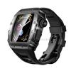 Мужской корпус и ремешок для Apple Watch Series 8 7 41 мм 45 мм Резиновый спортивный ремешок для iWatch 6 5 4 SE 40 44 мм Роскошный металлический комплект для модификации