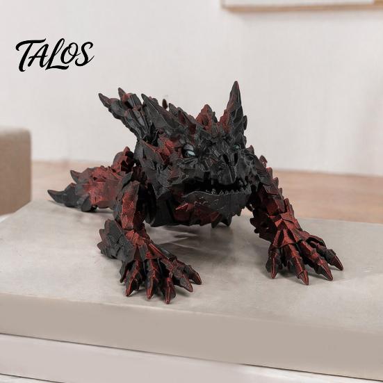 Модная игрушка для коллекционеров 3D-печатный дракон с подвижными суставами, Реалистичное механическое украшение из ПЛА с шарнирами, Креативная настольная статуэтка для детей и подростков
