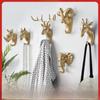 Elegant White Deer Head Wall Hook No Drill Required Strong Adhesive