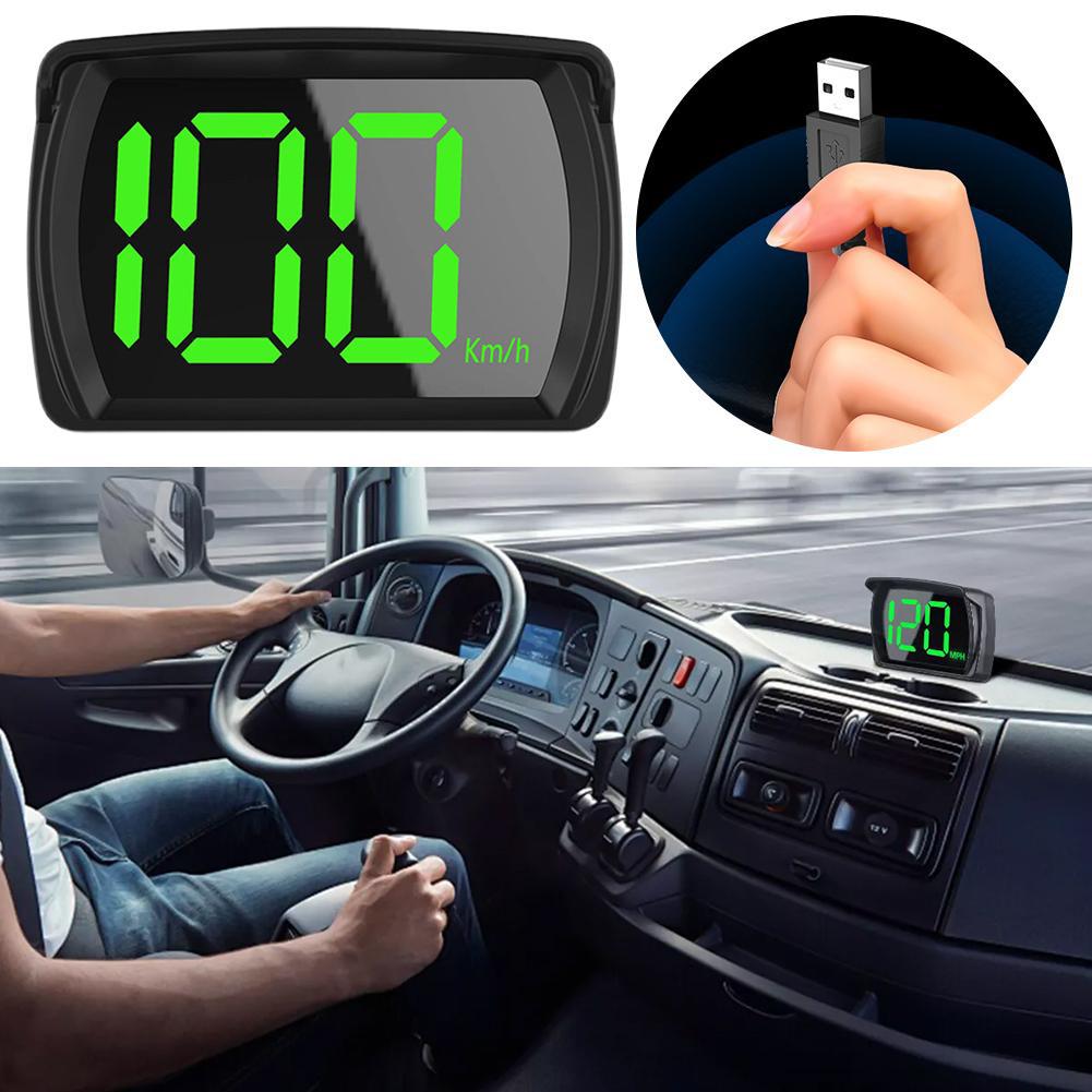 Автомобильный проекционный дисплей Спидометр HUD GPS Цифровой измеритель скорости КМЧ/МЧ Спидометр Проекция на лобовое стекло Для автомобилей Грузовиков USB-кабель Штекер и Y4I3