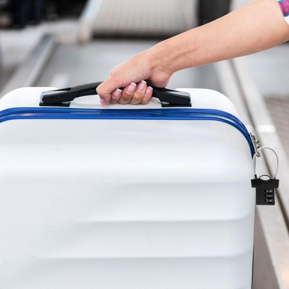 3 Digit Password Lock Steel Wire Suitcase Luggage Coded Lock Multifunctional Security Lock