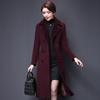 Women Wool Blends Coat Winter Fashion Thicken Cashmere Collar Long Jacket Warm Slim Overcoat Outerwear Female