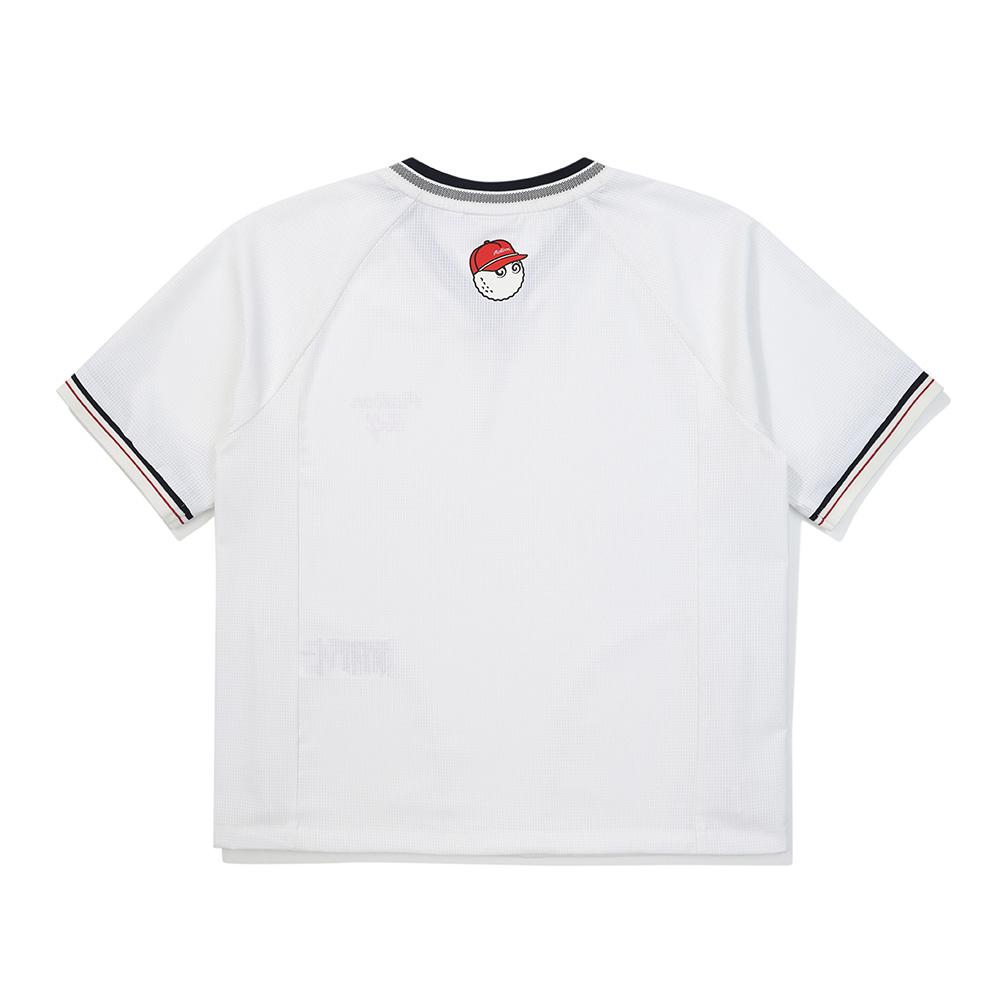 MALBON GOLF V-Neck Air Dot Piste Off White (Woman)