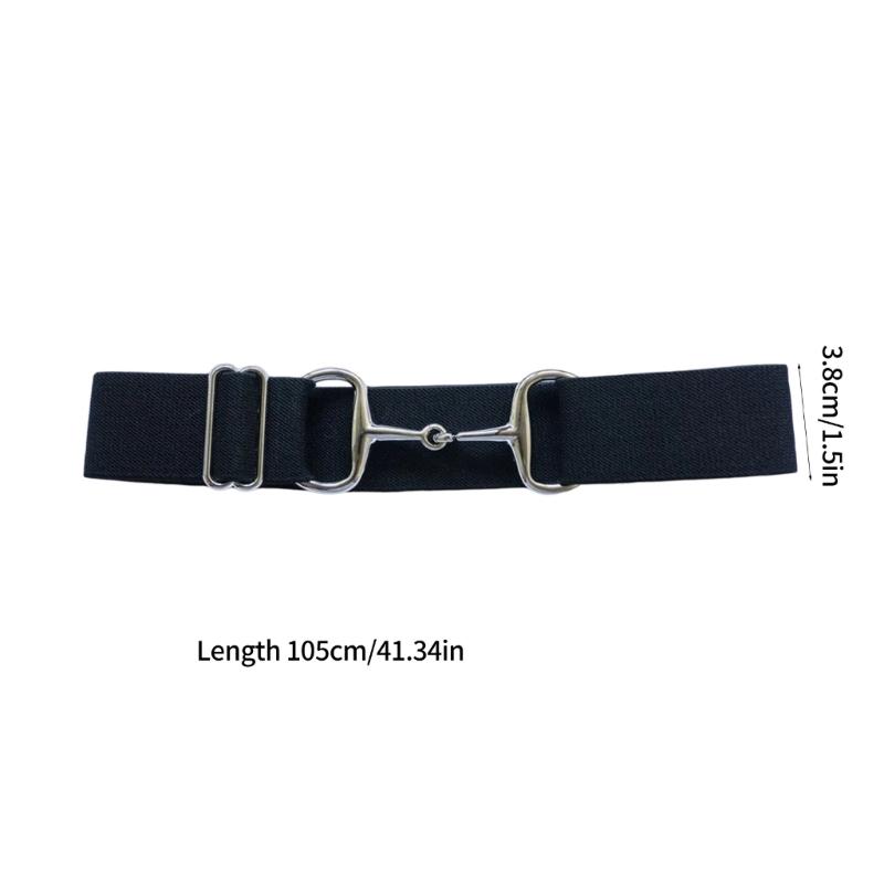 Регулируемый эластичный пояс для верховой езды, 105 см длиной, утягивающий талию, с металлической застежкой для энтузиастов