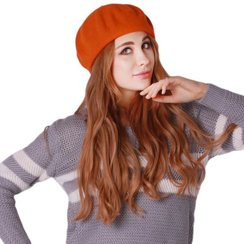 Женские мягкие теплые классические береты, фетровые лыжные шапки, шапки французского художника, мешковатые шапки Tam