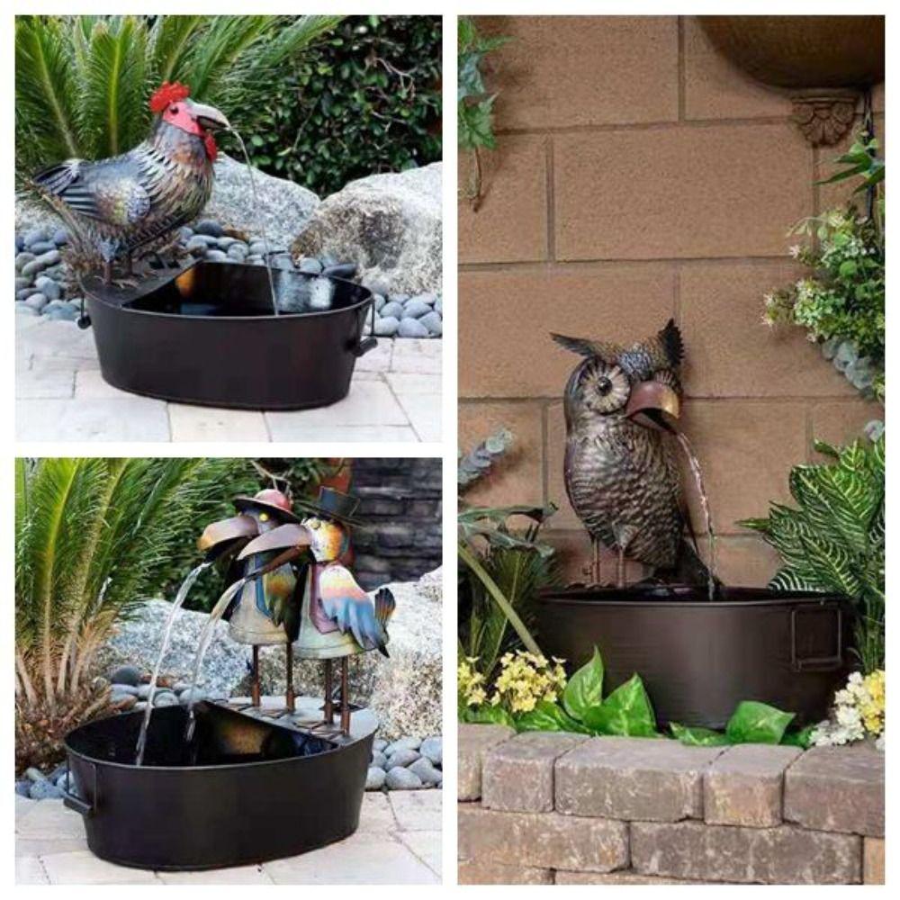 Смоляные фонтаны Садовый декор Тукан Водопад Фонтан Украшение