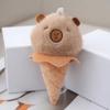 Funny Ice Cream Shape Capybara Plush Toys Keychain Cute Plush Doll Pendant Backpack Decoration Accessories Car Keyring Kids Gift