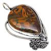 Pendant Azuboolite Gemstone Gift For Her Silver Jewelry 2.25"