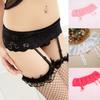 Sexy Lace Suspender High Knee Stocking Open Crotch Hold On Belt Lady Crotchless Tights Flower NightLife Sex Erotic for Women