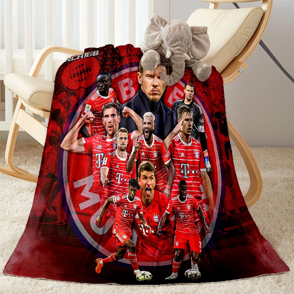 Bayern Munich Blanket Ultra-Soft Suitable for Office Seaside Chair for All Occasions Digital Print Ideal Gift for Friends Family Couples Picnic