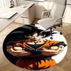 1pc Dragon Ball Z Goku Round Carpet - Anime Cartoon Design Chair Mat, Non-Slip Rug for Office, Home Decor, Living Room, Bedroom, Game Room Decoration.