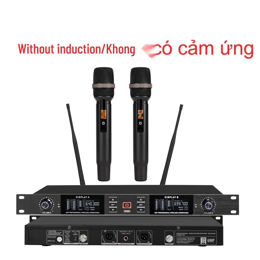 KTV U-Band Wireless Dual Microphone Set for Stage and Conference, featuring Lavalier and Headset Options.