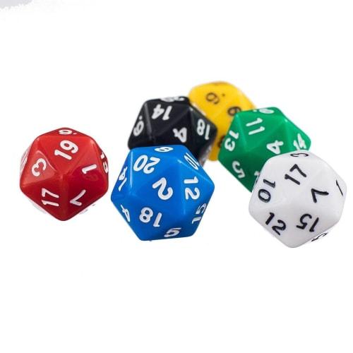 30-Piece Set of 20-Sided Dice for Board and Card Games