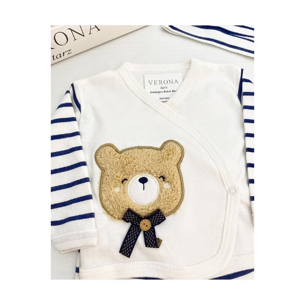 New Season Boxed 5-piece Hospital Discharge Set With Teddy Bear Baby Boy Newborn Outfit