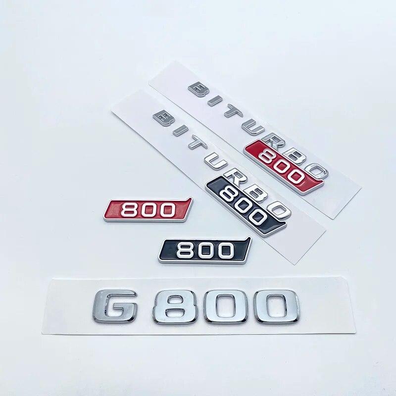 3D ABS черный, серебристый буквы G800 800 BITURBO эмблема для Mercedes Benz Brabus G автомобильное крыло багажника сзади W464 наклейка с логотипом