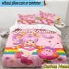 3pcs Custom Name Rainbow Adventure Bedding Set Includes 1 Duvet Cover & 2 Pillowcases for All Seasons Dormitory Home Decor Christmas gifts