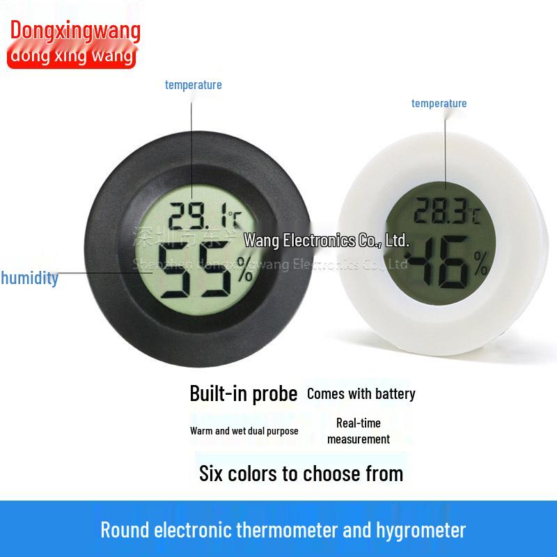Round Acrylic Thermometer and Hygrometer for Reptile Terrariums