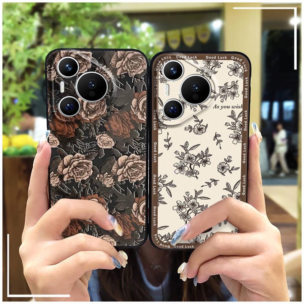 Масляная живопись Пылезащитный чехол для телефона для Huawei P70 Pro/Pura 70 Pro+ Ударопрочный ТПУ Прочный Мультяшный Полная защита Мягкий чехол