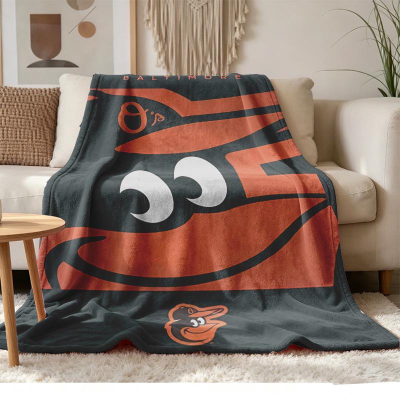 Baltimore Orioles Soft and comfortable flannel Suitable for sofas living rooms outdoor camping travel and also makes a great anniversary gif
