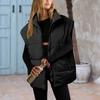 Women's Cotton Vest Jacket Sleeveless Sports Casual Solid Color Winter Warm Vest Jacket Vest Women's Cotton Jacket