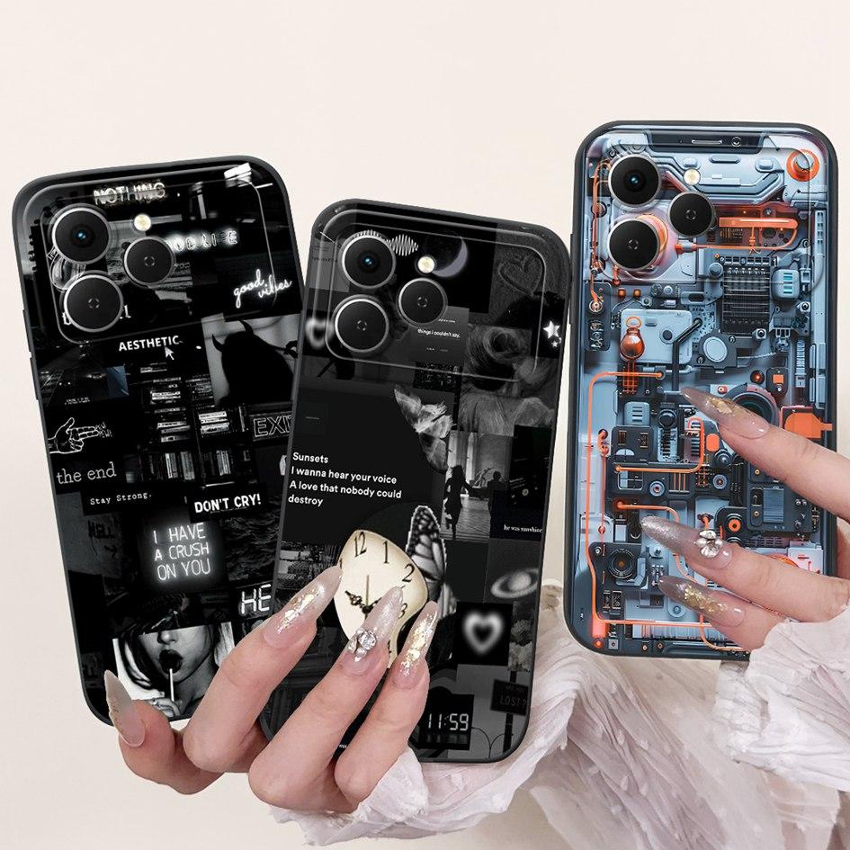 Чехол для Tecno Spark 40 Популярный мультяшный Космический Мягкий силикон Защита камеры Чехол для телефона Для Tecno Spark 40C Spark40 4G Корпус