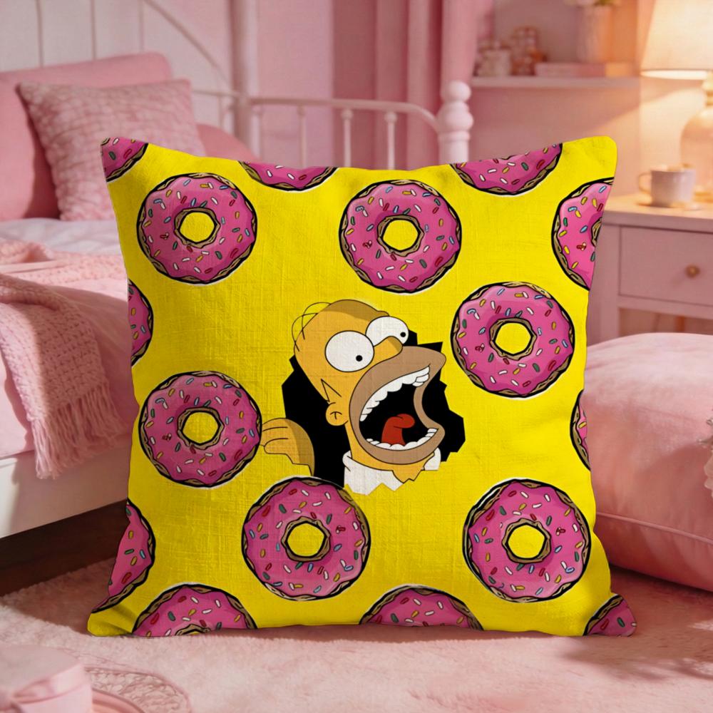 The SSimpsonss Funny Anime Cushion Cover Premium Comfort Reversible Pillow Cove Two In One Design For Any Room  Car Interior
