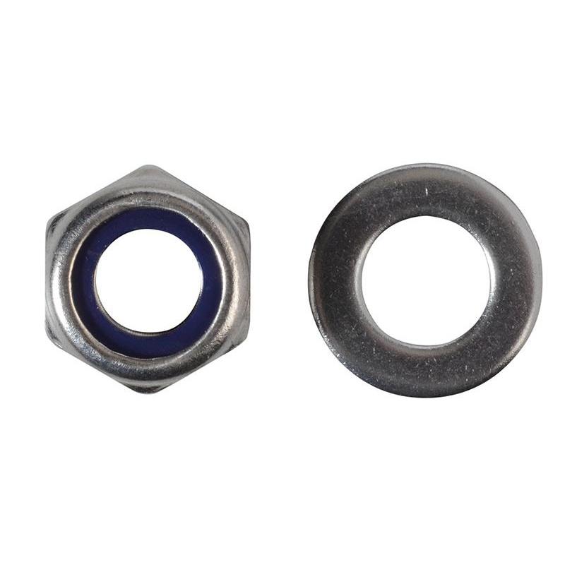 Forgefix Hexagonal Nuts With Nylon Inserts, S/s