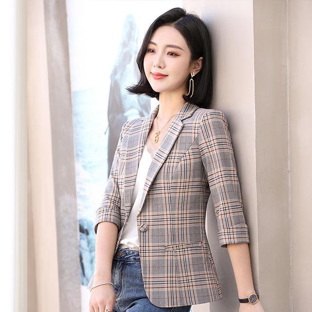 Blazer Women Fashion Temperament Professional Slim Elegant Long Sleeve Outerwear Chic Tops Office Clothing New Autumn