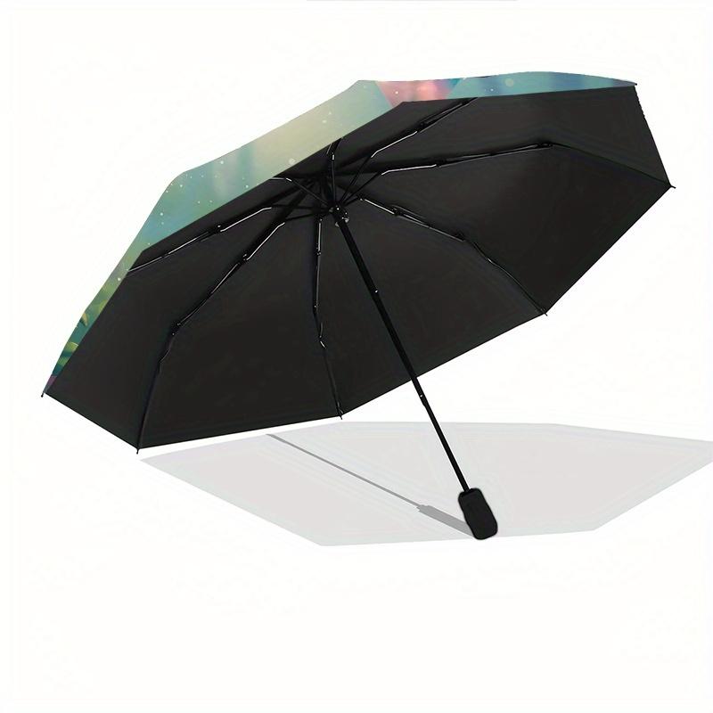 Squirrel Friends Butterfly Automatic Opening and Closing Umbrella, Compact Travel Umbrella, Lightweight and Portable, Suitable for Beach Com