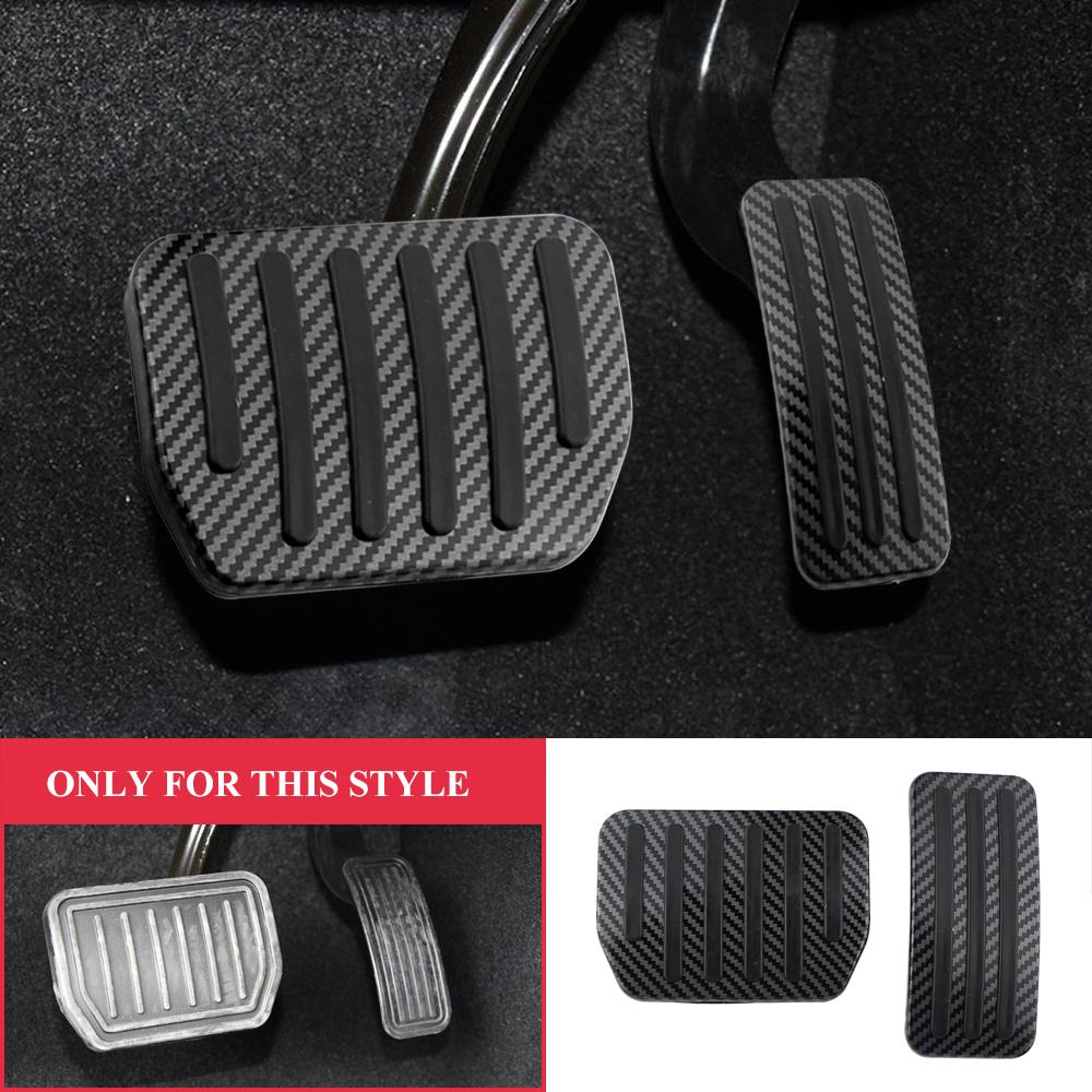 Car Pedal for Tesla Model 3 Y 2017-2025 Carbon Fiber Pattern Gas Accelerator Brake Pedal Protection Cover Replacement Auto Parts