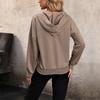 Autumn Women's Blouse Solid Color Comfortable Casual Long Sleeve Hooded Tops
