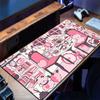 Mouse Pads Cute Computer Mausepad Laptop Pink Desk Mat Kawaii Cushion Office Pc Accessories Anime Semyon Room Rug Keyboard Pad