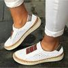 Autumn  New Women'S Flat Bottom Vulcanized Shoes Breathable Hollow Leisure Woman Fashion Flat Bottom Vulcanized Shoes