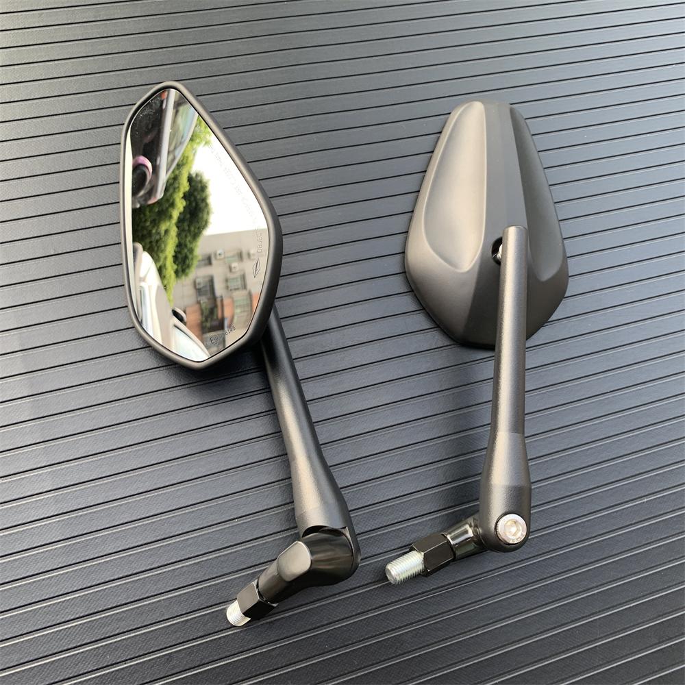 Motorcycle Foldable Oval Rearview Mirror For Yamaha Suzuki Ducati Kawasaki BMW Buell KTM Dual Sport Dirt Bikes ATV