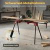 Universal Miter Saw Stand with Extendable Rollers and Support Arms, Portable Saw Stand with Folding Legs