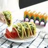 8pcs Rainbow Wave Taco Stand - Creative Plastic Tray for Mexican Roll, Mexican Roll, and Pancake - Kitchen Kitchenware