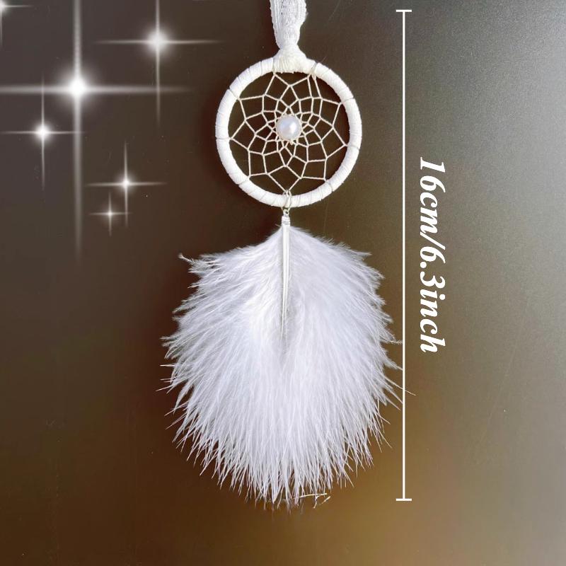 Handmade Mini Dream Catcher Pendant for Bedroom Decor Creative Feather Wind Chimes Dreamcatcher Car Ornaments Original Design