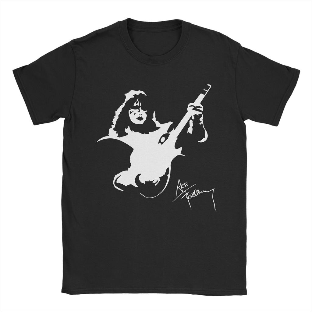 Rip Ace Frehley Космонавт 1951-2025 группа kiss Одежда Мужчины Женщины Футболка 100% Хлопок Футболка Новое Поступление Футболка Одежда