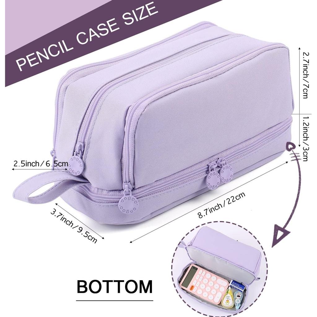 SHEFEITE Purple Large Capacity 4-Compartment Organizer 22x9.5x10cm Divided Storage Basket Desktop Makeup Holder