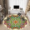 1pc Butterfly MandalaChair Carpet for Office, Indoor Non-Slip Washable Polyester Fiber Carpet, Mat For Office, Machine Washable